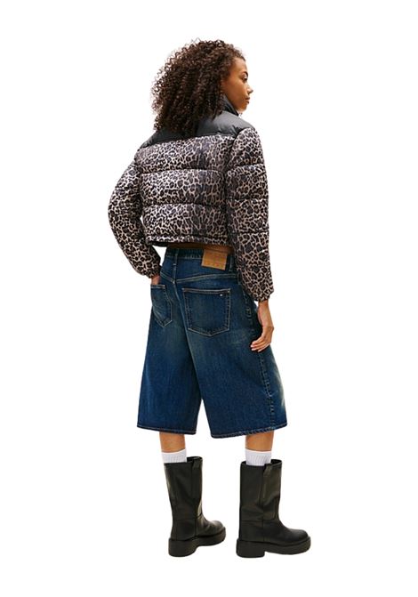 Giubbino imbottito relaxed fit crop LEOPARD Tommy Hilfiger | DW0DW219670HD